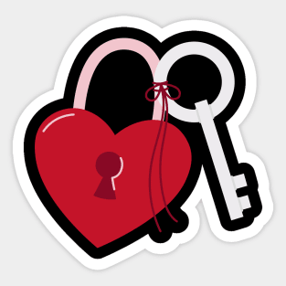 heart lock beautiful art Sticker